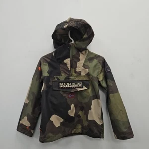 Napapijri Rainforest Taped Seams Anorak Hooded Ski Camo Jacket Boys Age 10 - Picture 1 of 9
