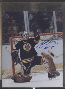 1 - Foto autografiada de Gerry Cheevers 8 x 10 Boston Bruins firmada certificado de autenticidad 1 Cleveland - Imagen 1 de 4