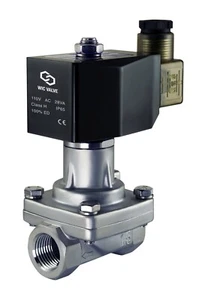 1/2" Inch Stainless Zero Differential Electric Solenoid Steam Valve 110V AC NC - Picture 1 of 4