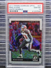 2017 Donruss Optic Mike Evans White Sparkle Prizm SSP #27 PSA 10 GEM Buccaneers