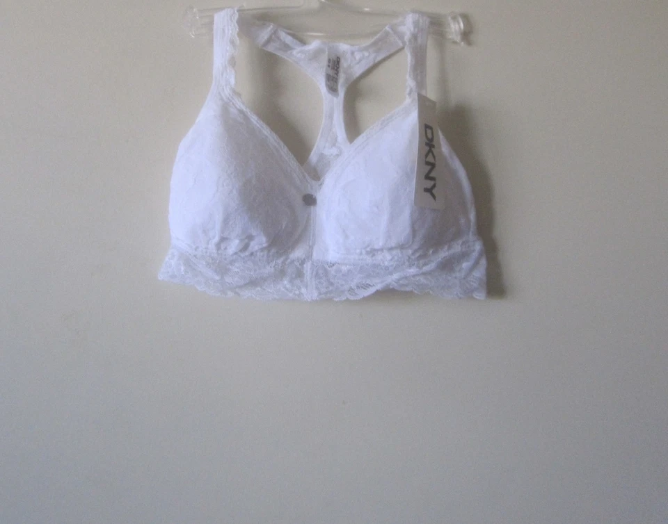 DKNY Signature Lace T-Back Bralette 735233 S, M, L MSRP $30.00 NWT - Image 1 of 1