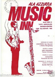 CARTOLINA INVITO CONCERTI ALA AZZURRA MUSIC INN BOLOGNA 1986 BENNINK D'ANDREA - Picture 1 of 1