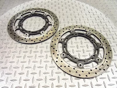 2004 04-09 Yamaha FZ6 FZ6R FZ6RC Rotor de freno Rotores Disco Juego delantero OEM Foto 1 de 4