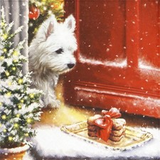 4x Paper Napkins for Party, Decoupage Craft - Delicious Westie Treats