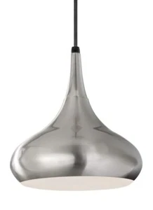 Feiss P1253BS Beso Glass Pendant Lighting, Satin Nickel, 1-Light (10"W x 10"H) - Picture 1 of 5