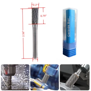 Double Cut Tungsten Carbide Burrs Rotary Burr 1/4'' Shank Die Grinder Bit 8mm - Picture 1 of 6