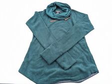 WOMENS SHERPA FLEECE TEAL PULLOVER SMALL