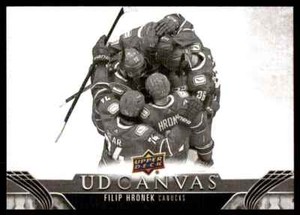 2023-24 UPPER DECK UD CANVAS BLACK WHITE FILIP HRONEK VANCOUVER CANUCKS #C81