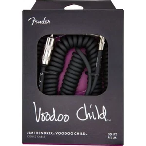 Fender Jimi Hendrix Voodoo Kind 30 Fuß aufgerolltes Gitarrenkabel, schwarz - Bild 1 von 2