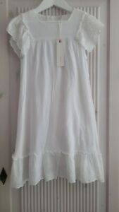 NEU Weißes Kleid Mädchen, von Esprit, Größe 128 / 134, Viskose / Baumwolle