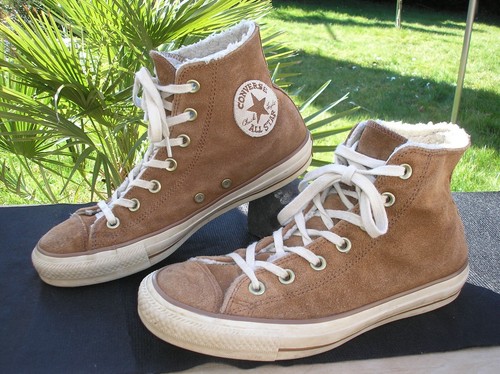 Originali Converse Chucks sneaker HI numero 39 pelle marrone foderate!!!