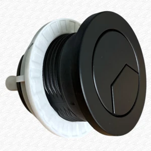 Siamp Optima 50 Toilet Push Button BLACK Dual Flush Fits Jacuzzi Twyford Vitra - Picture 1 of 9