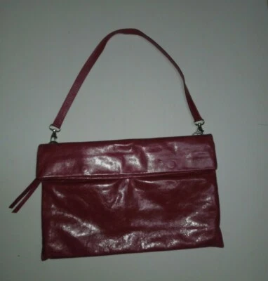 Bolso de mano/baguette Italia de cuero envejecido arándano Gianni Chiarini de colección nuevo sin etiquetas Foto 1 de 4