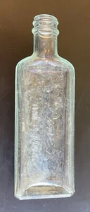 Vintage Pinex Trade Mark Cough Syrup Glass Bottle Great shape 5 7/8" tall - Picture 1 of 4