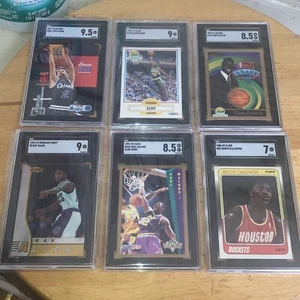 SGC 6 Card NBA HOF, RC, ALL STAR LOT Payton, Kemp, Malone, Allen, Kerr, Akeem - Picture 1 of 14