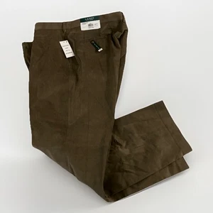 NWT Polo Ralph Lauren Flat Front Pants Men 48 x 32 Dewhurst Camel Brown Cotton - Picture 1 of 6