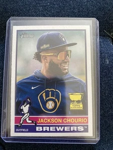 2025 Topps Heritage #106 Jackson Chourio variación de imagen Milwaukee Brewers - Imagen 1 de 1