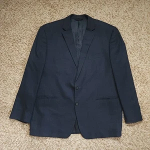 Lauren Ralph Lauren Mens 48L Navy Blue and Black Pattern Blazer Sport Coat - Picture 1 of 10