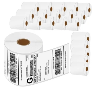 20Rolls 4"x140' RDS01U2 RD-S01U2 Shipping Label for Brother TD-4100N 102mmx42.8m - Picture 1 of 24