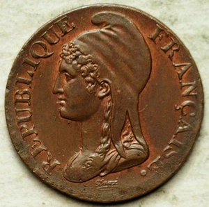 L'AN 4 (1795-1796) FRANCIA 5 CÉNTIMOS (¡SIN CIRCULAR!) - Imagen 1 de 2