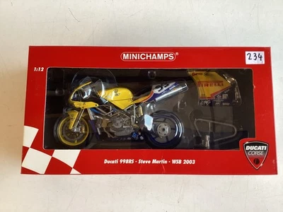 Minichamps Modell 1:12 Ducati 998RS Steve Martin WSB 2003 OVP original neu ! - Bild 1 von 4