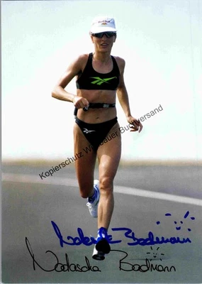 Original Autogramm Natascha Badmann // Triathlon Ironman /// Autogramm Au 352550 - Bild 1 von 2