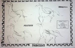 Disney's HERCULES 1996 Studio di Produzione Copia PEGASUS Modello Foglio Pagina #GB - Foto 1 di 2