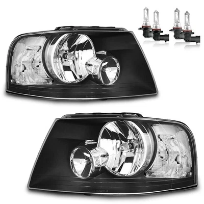 Pair Headlights Assembly For 2003-2006 Ford Expedition Clear Corner Headlamps Foto 1 de 4