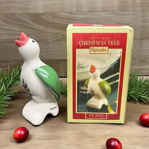 Spode Árbol de Navidad Pastel Pájaro Nuevo en Caja Abierta 4” Muérdago Cerámica - Imagen 1 de 13