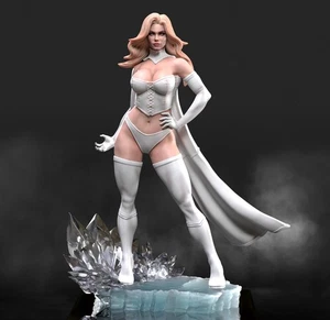 Handbemalte oder unbemalte Rivalen Emma Frost | extrem hohe Auflösung 3D - Bild 1 von 7