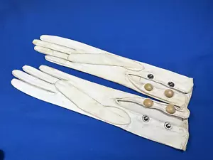 NOS C.1908 French Vallier Marion Washable Gloves, Size 6 LEATHER - Picture 1 of 14
