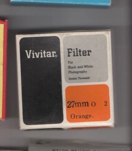 FILTER Vivitar für Schwarzweißfotografie 27mm O-2 orange Doppelgewinde - Bild 1 von 1