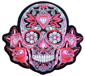 Ecusson Mexican Tattoo Skull patche dorsal dos grande taille patch DIY grand - Picture 1 of 2