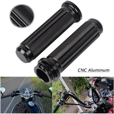 For Harley Heritage Softail Fat Boy Road Glide Sportster 1" Handlebar Hand Grips Foto 1 de 4