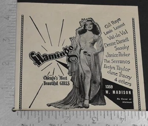 1947 Print Ad Chicago Flamingo Nightclub Floor Show Janice Parker June Tracey - Picture 1 of 1