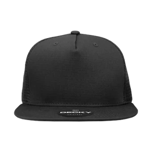 Decky 5 Panel High Profile Structured Cotton Blend Trucker - 1040 - Picture 1 of 61