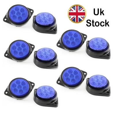 10 x 24V LED marcador lateral luces azules camión volquete chasis para DAF Sc... - Imagen 1 de 4