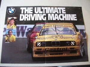 TONY LONGHURST & ALAN JONES BMW BENSON AND HEDGES RACING 15 X 21 INCH POSTER - Picture 1 of 1