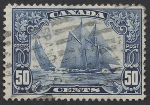 Canada #158 50c Bluenose Fine Centered Roller Cancel Perf Tear - Foto 1 di 2