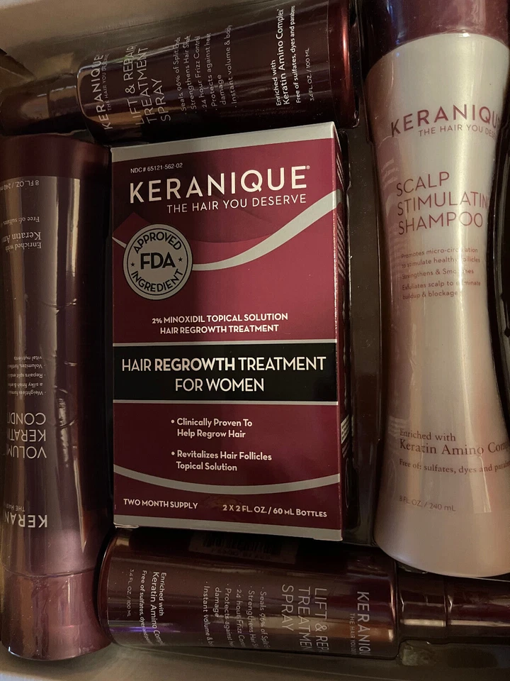 Keranique Kit de Tratamiento de Regeneración del Cabello 5 Piezas - Suministro para 60 Días NUEVO Foto 1 de 1