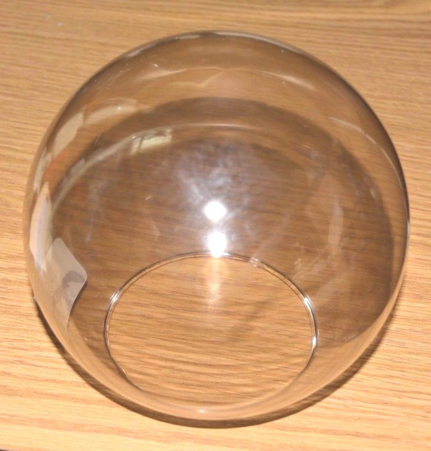 6" x 3" Fitter CLEAR SMOKE GLASS BALL GLoBe GlaSsWaRe NECKLESS NEW 9112-065 - Image 1 of 4