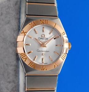 Ladies Omega Constellation Double Eagle 18K Rose Gold Watch 123.20.24.60.02.001