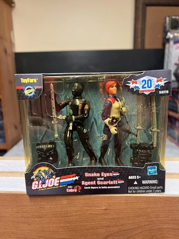 GI Joe 20th Anniversary Snake Eyes And Agent Scarlett ToyFare Hasbro 2002 Cover