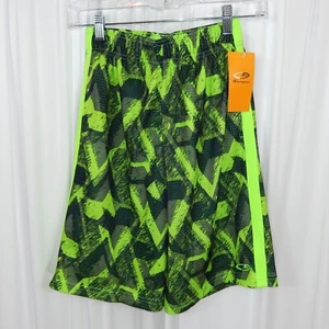 CHAMPION / Boys Athletic Shorts / Dark Grey, Neon Green / Size M (8-10) - Picture 1 of 3