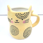 Bico CAT Mug Pale Yellow Kitten Coffee Cup Cartoon Stoneware Tea