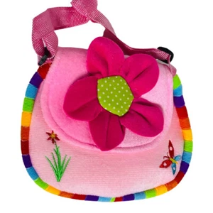 Girls Plush Flower Purse with Jewelry Set Pink New - Picture 1 of 12
