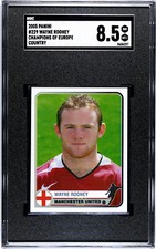 2005 PANINI WAYNE ROONEY # 229 Champions of Europe SGC 8.5nm-mt+ Sticker