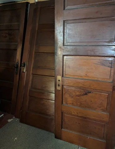 6-100 year old 5 stained hardwood panel doors Cover