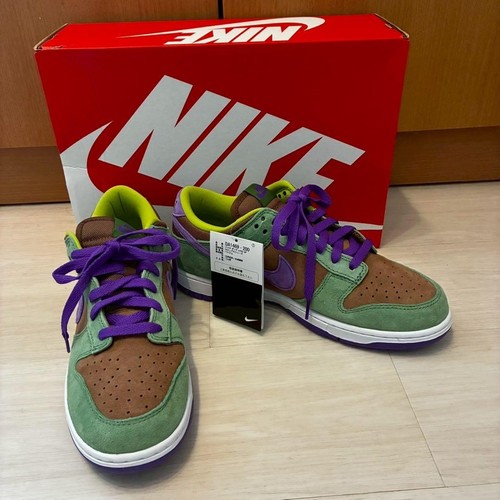 NIKE Sneakers uomo 8.5US con etichetta camoscio multicolore suola spessa