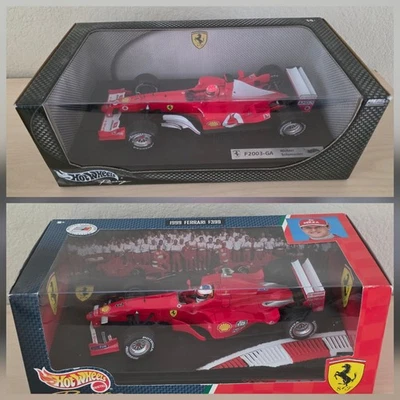 2 x Hot Wheels Racing 1/18! Ferrari F2003-GA Michael Schumacher B1023 F399 1999 - Image 1 of 4